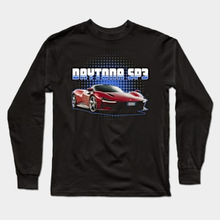 Ferrari Daytona SP3 Sport car blue Long Sleeve T-Shirt